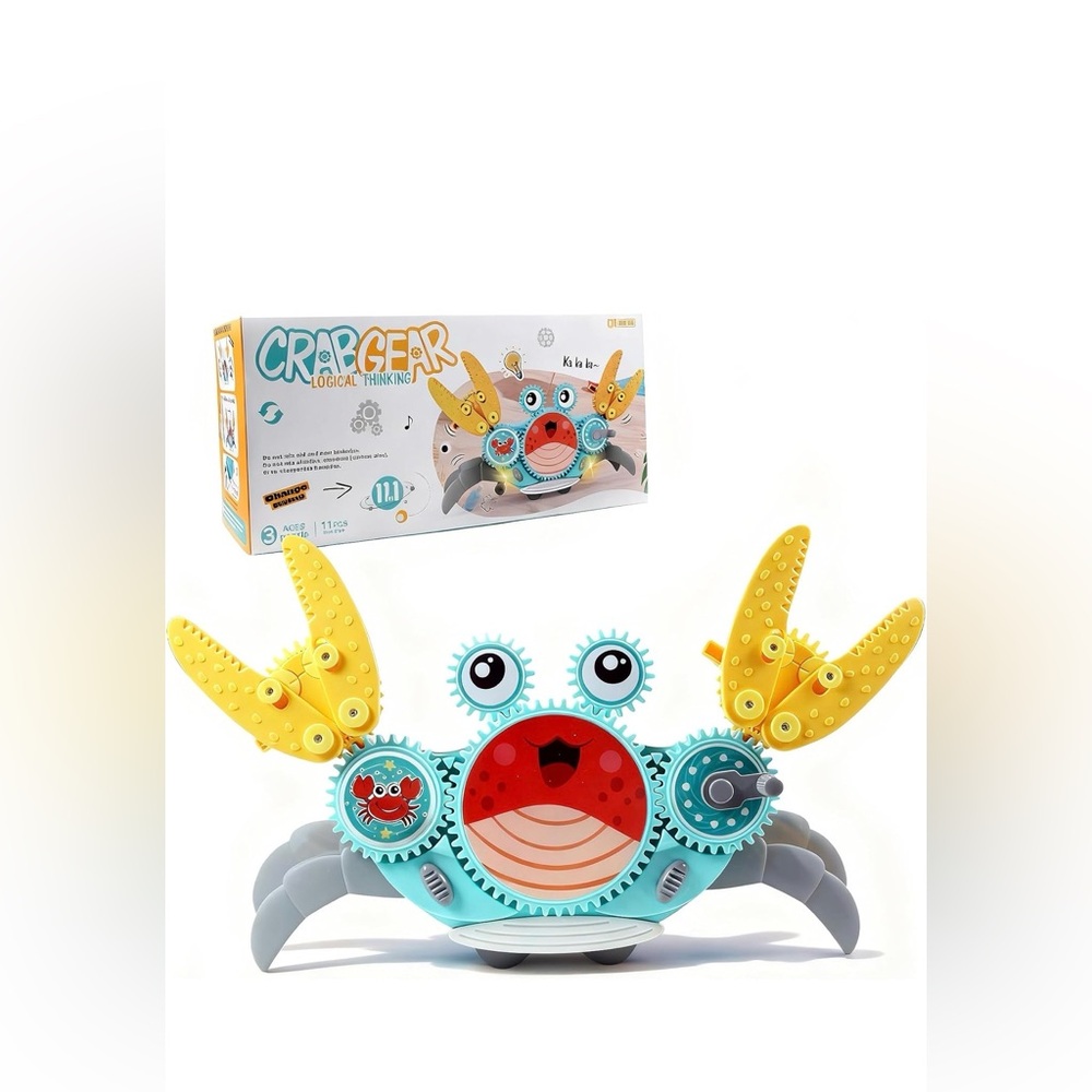 Crab Gear Building Toy Set - Yellow, Red, Blue